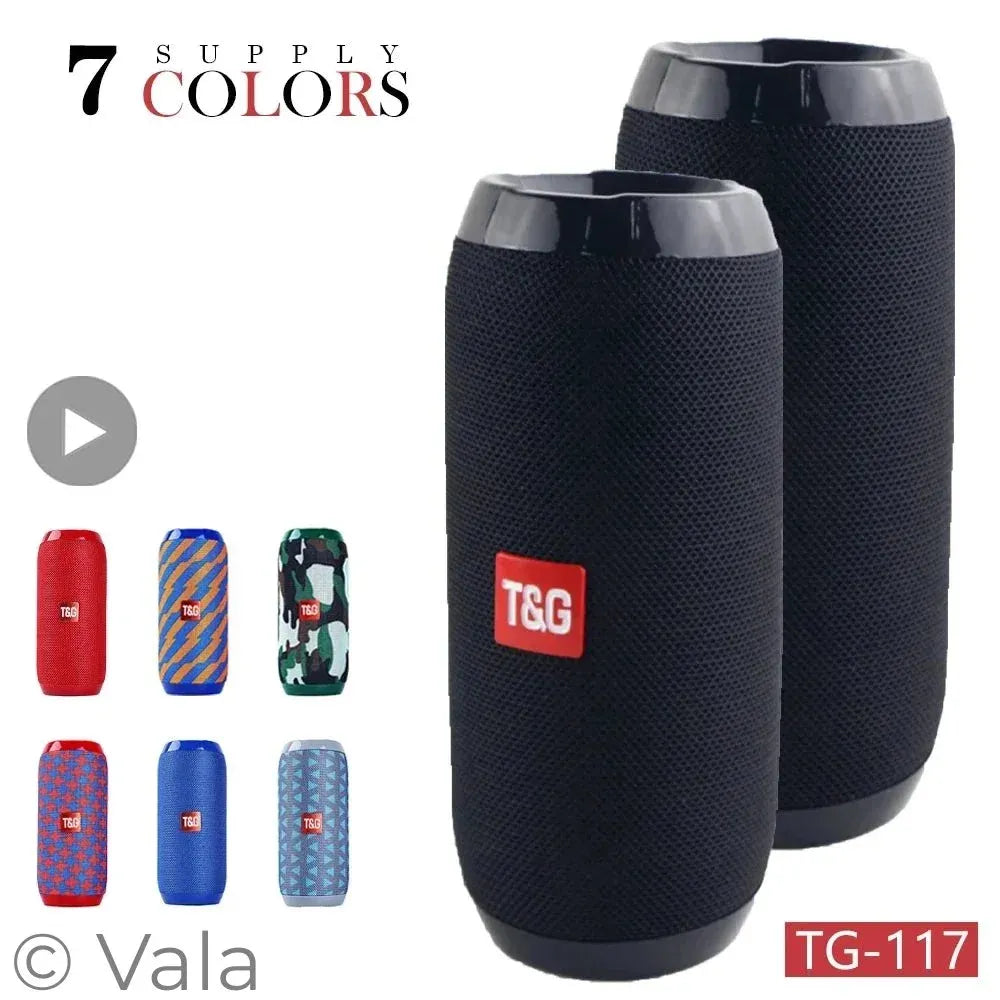 Portable Bluetooth Speaker – 360° Stereo, FM Radio, TWS & LED Lights