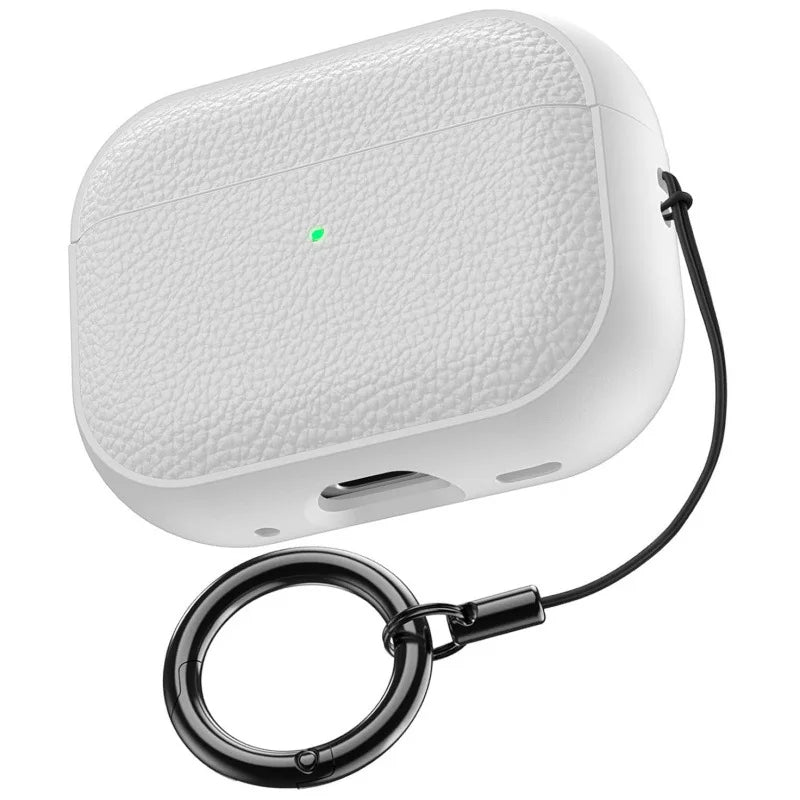 Premium Leather AirPods Case with Lanyard & Cleaning Pen