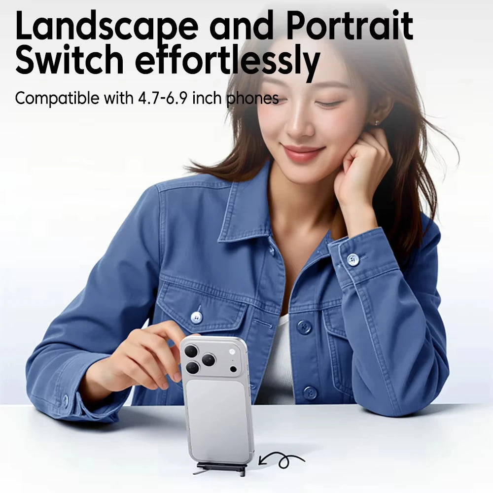 Foldable Phone Stand with Built-in Charging Adapter