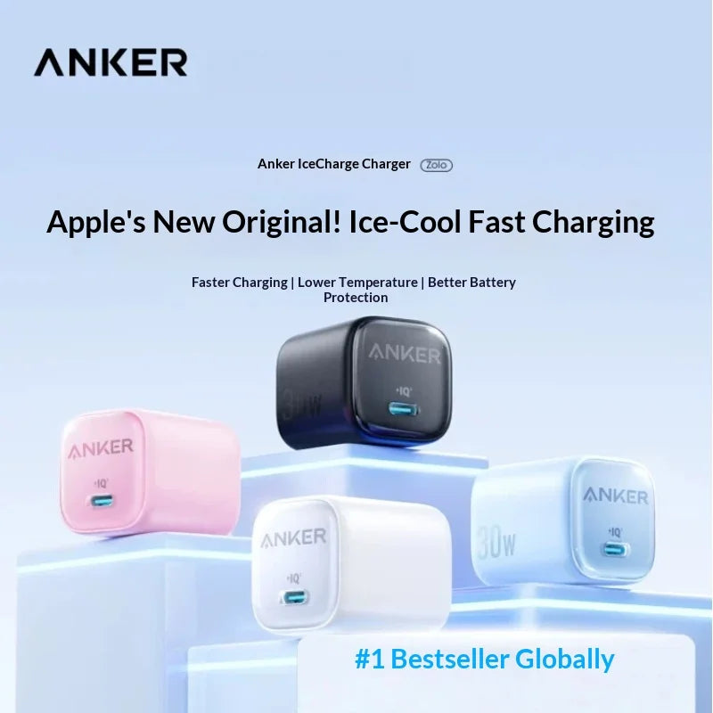 Anker 30W PD Fast Charger | USB-C Wall Charger for iPhone & Samsung