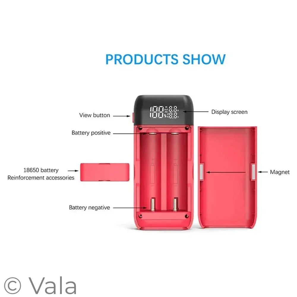 Dual Bay Battery Charger & Power Bank