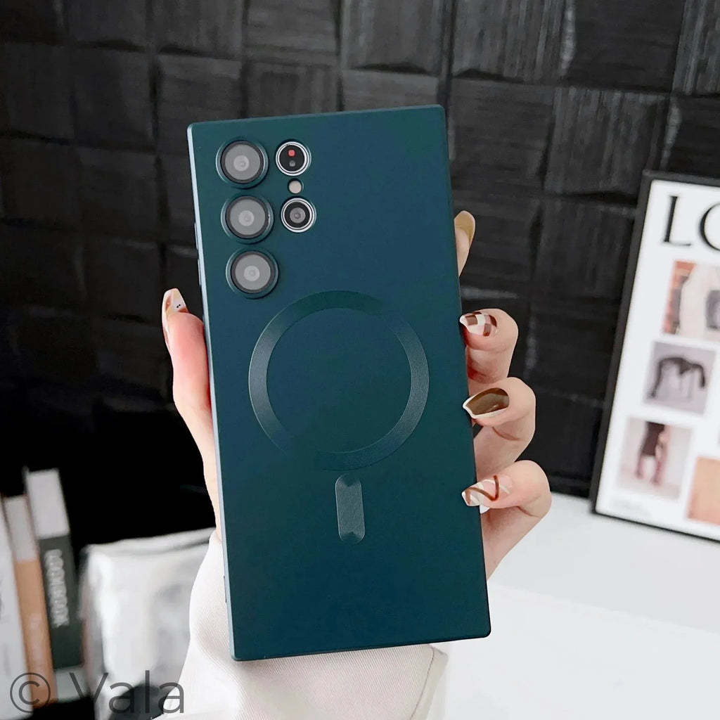 Premium Magnetic Matte Samsung Case | Drop Protection & Wireless Charging | S23 to S26 Ultra