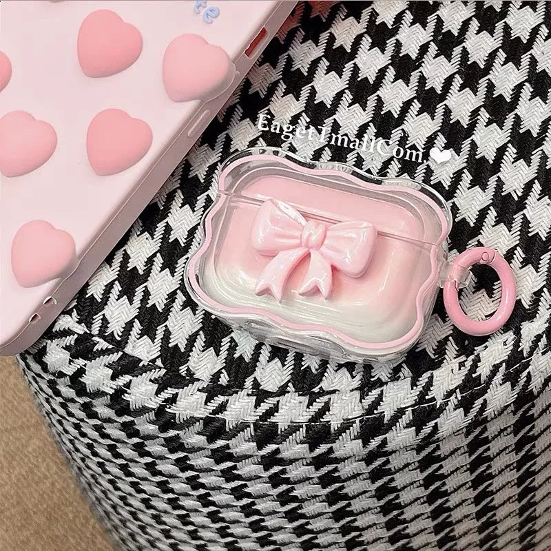 Cute 3D Bow AirPods Protective Case