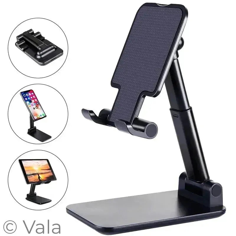 Foldable Phone & Tablet Stand – Adjustable Desk Holder, Universal Fit