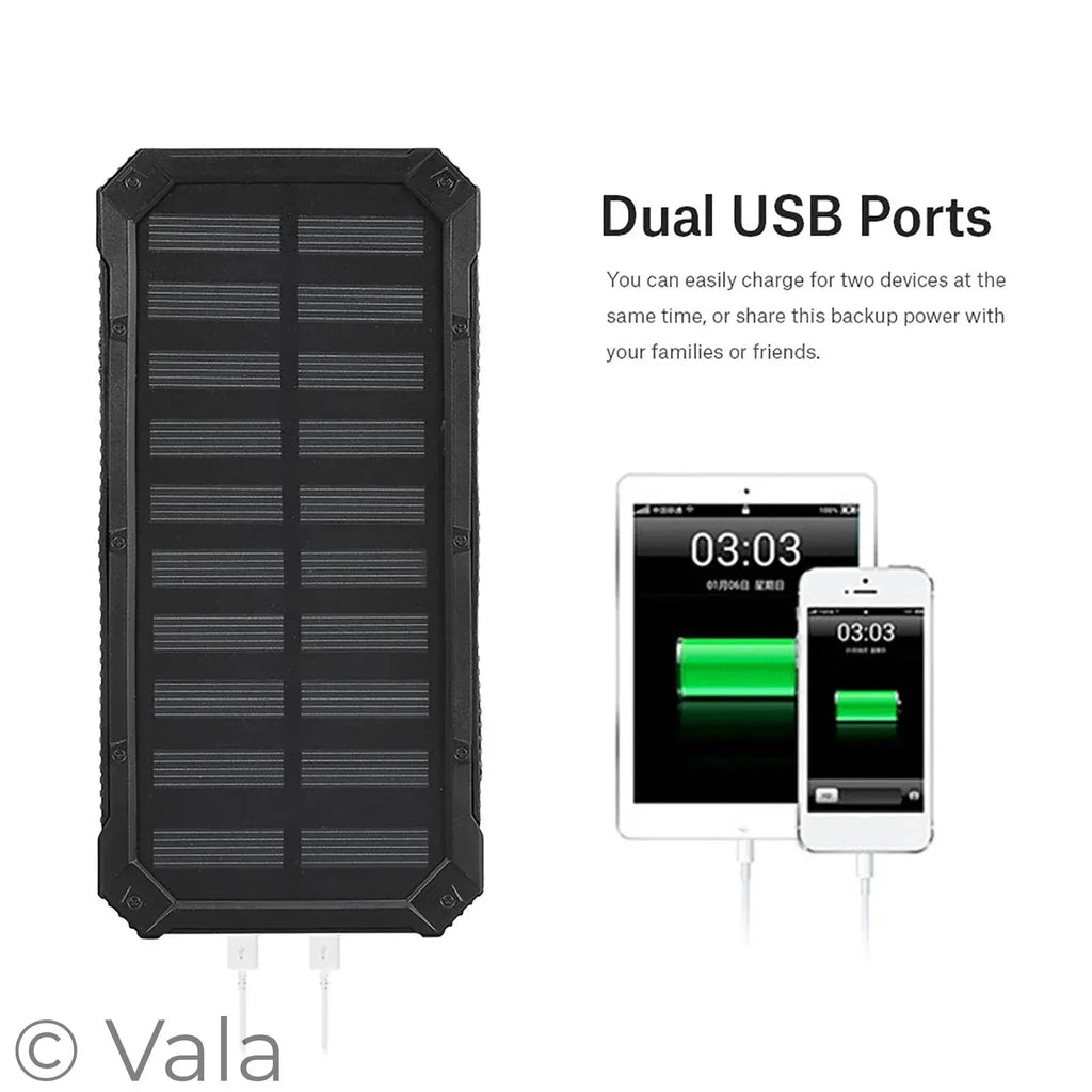 20,000mAh Solar Power Bank DIY Case Kit – Dual USB, Metal Shell