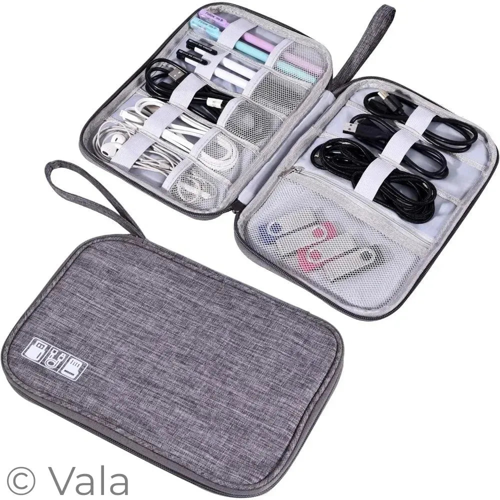 Waterproof Travel Tech Organizer Bag – Cables, Cards & Accessories