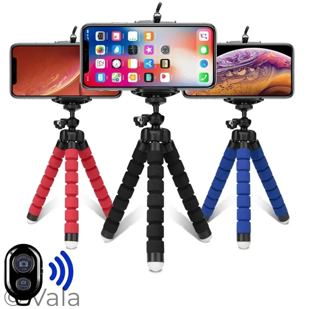 Octopus Phone Tripod – Flexible Mini Stand with Bluetooth Remote Shutter