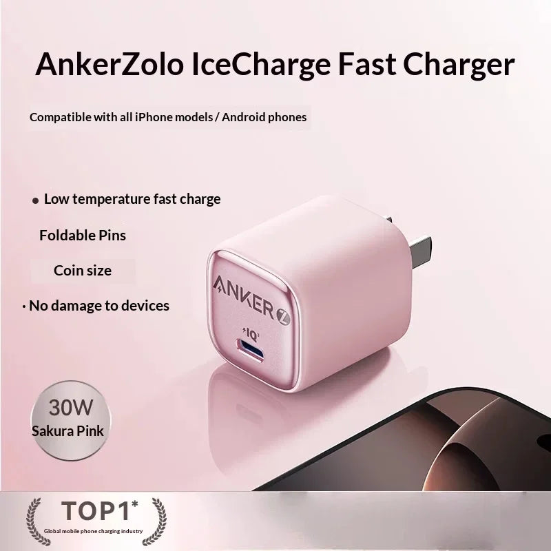 Anker 30W PD Fast Charger | USB-C Wall Charger for iPhone & Samsung