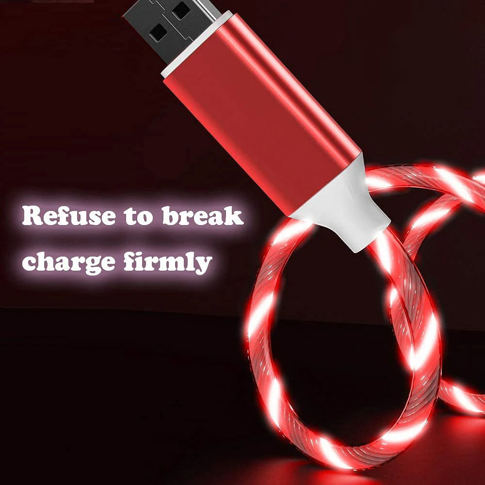 3-in-1 Flowing LED Charging Cable