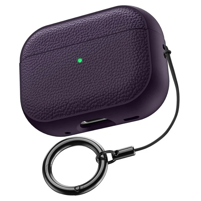 Premium Leather AirPods Case with Lanyard & Cleaning Pen