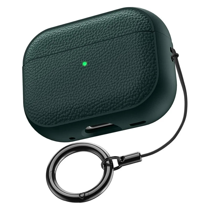 Premium Leather AirPods Case with Lanyard & Cleaning Pen