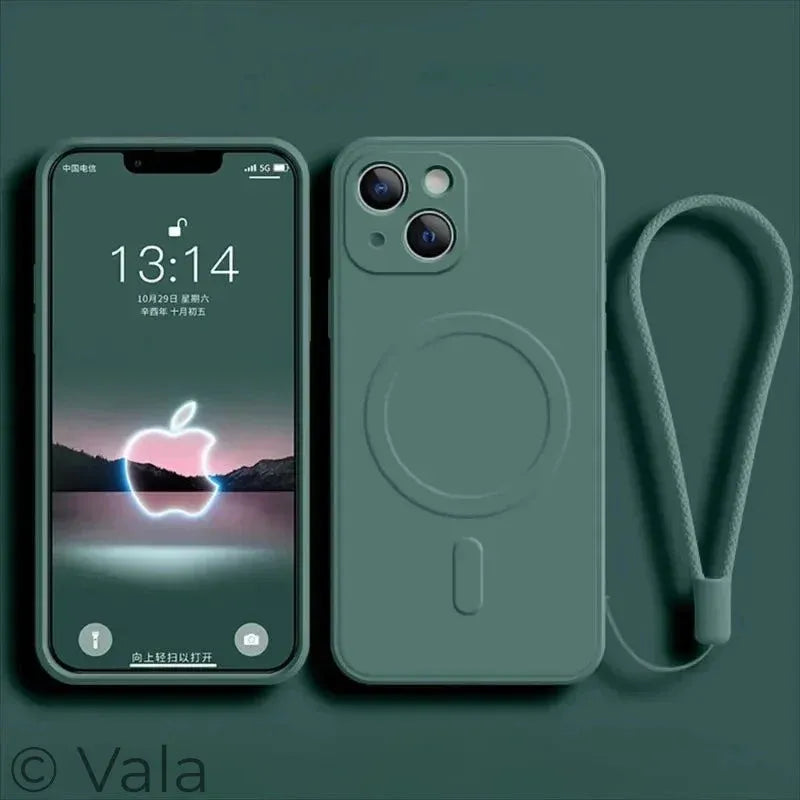 MagSafe Liquid Silicone iPhone Case – Wireless Charging, Shock-Proof & Anti-Scratch, iPhone X–16 Pro Max