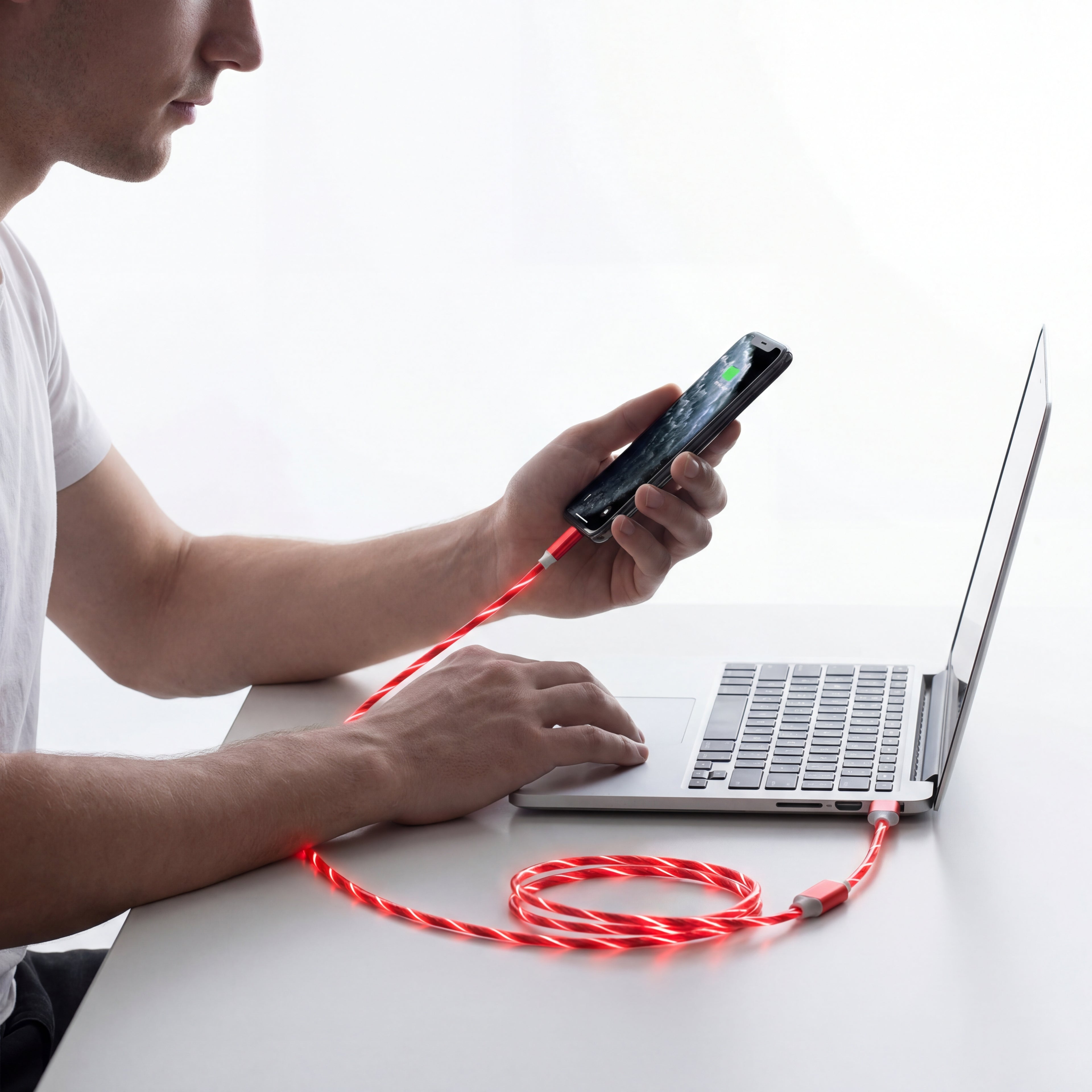 3-in-1 Flowing LED Charging Cable